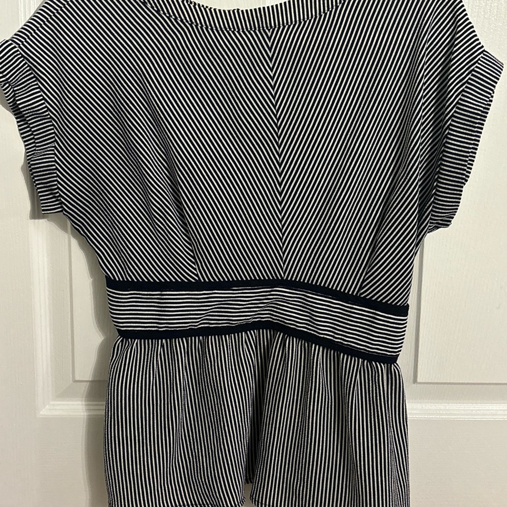Black and White Striped blouse